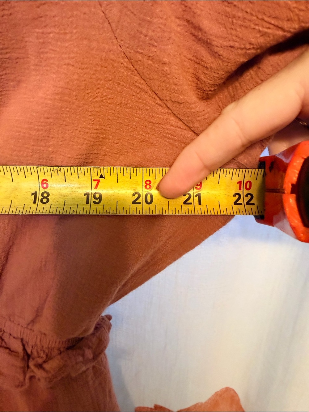 Free The Roses Rust Ruffle Mini Dress – Women’s Size Large - Picture 9 of 12